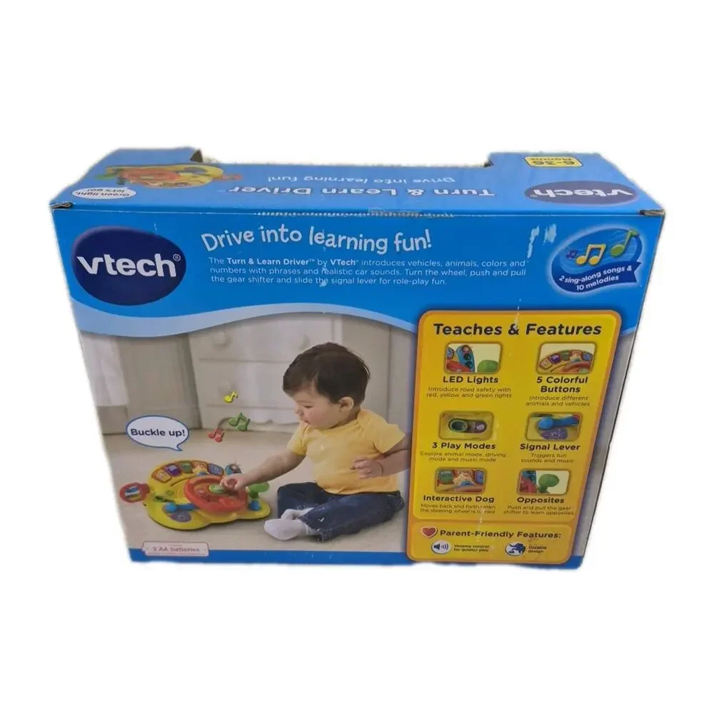 Vtech Turn and Learn Driver Toy Yellow Ages 6 to 36 months New